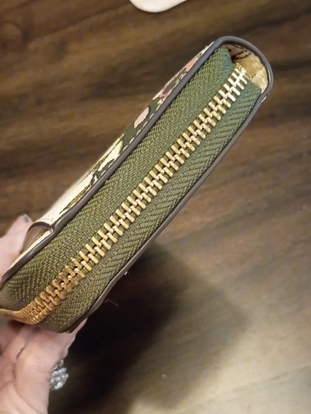 Kate spade floral zip around wallet